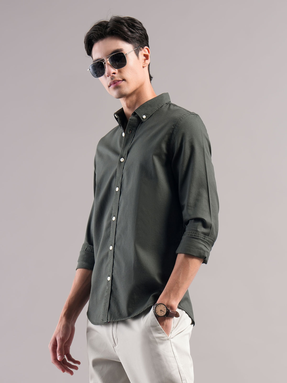 Men Smart Slim Fit Casual Shirt