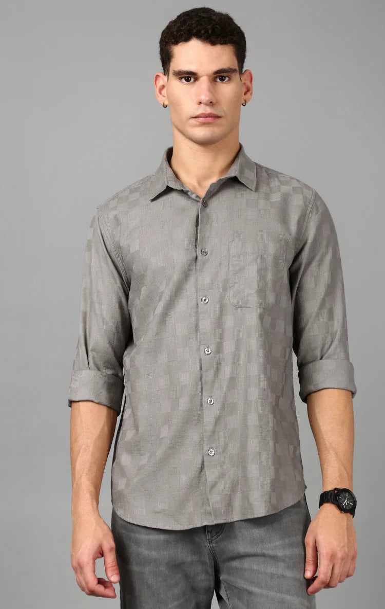 Men's Self Design Shirt