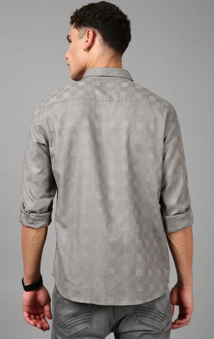 Men's Self Design Shirt